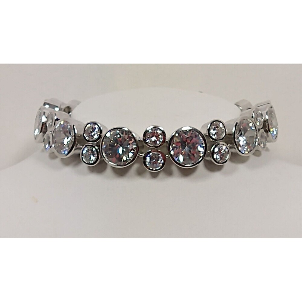 Kalifano Sterling Silver Crystal Tennis Bracelet NEW Exquisite Heavy 54.4 Grams